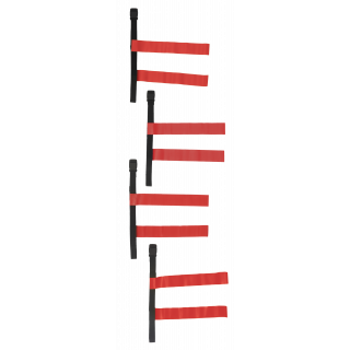 Tag belt PA666 - Black / Red personnalisable - Vue de face