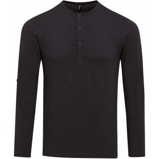 T-shirt homme "Long John" PR218 - Black personnalisable - Vue de face