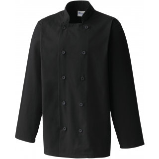 Veste de cuisine manches longues PR657 - Black personnalisable - Vue de face