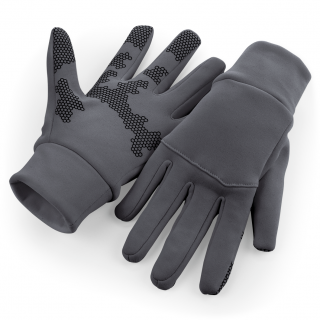Gants de sport Softshell B310 - Graphite Grey personnalisable - Vue de face