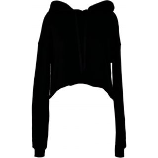 Sweat-shirt crop à capuche femme BE7502 - Black