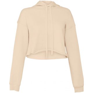 Sweat-shirt femme crop à capuche BE7502 - Heather Dust