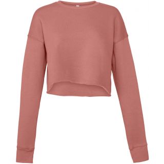 Sweat-shirt femme crop BE7503 - Mauve