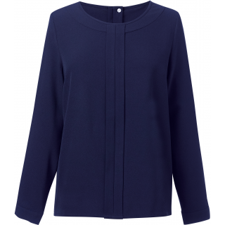Blouse Crêpe de Chine Roma BT2279 - Navy personnalisable - Vue de face