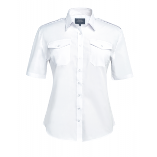 Chemise Pilote femme manches courtes BT2395 - White personnalisable - Vue de face