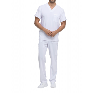 Haut col V homme DKE645 - White personnalisable - Vue de face