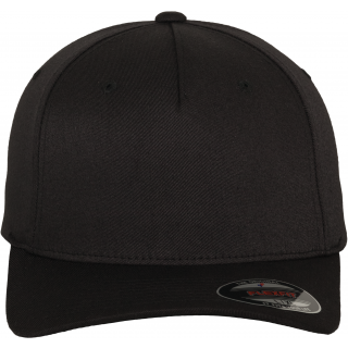 Casquette 5 panneaux FL6560 - BLACK personnalisable - Vue de face