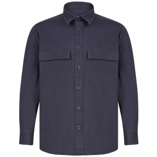 Surchemise Drill FR054 - Navy personnalisable - Vue de face