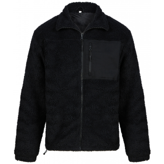 Polaire sherpa recyclée FR854 - Black personnalisable - Vue de face