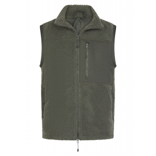 Gilet sherpa recyclé FR855 - Dark Olive personnalisable - Vue de face