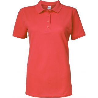 Polo Femme Softstyle Double Piqué Bright Salmon