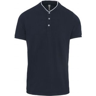 Polo col mao manches courtes homme Navy / White