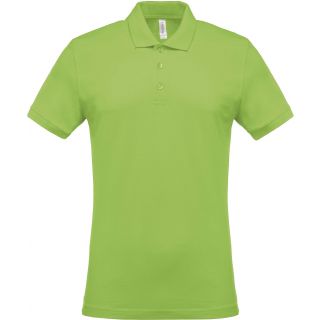 Polo piqué manches courtes homme Lime