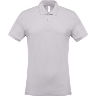 Polo piqué manches courtes homme Snow Grey