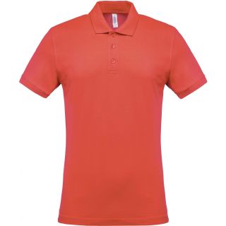 Polo piqué manches courtes homme True Coral
