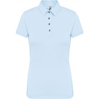 Polo jersey manches courtes femme Sky Blue