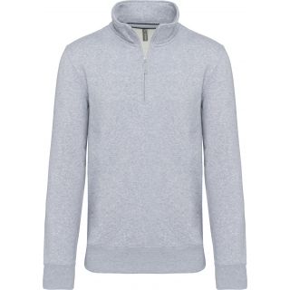 Sweat-shirt col zippé Oxford Grey