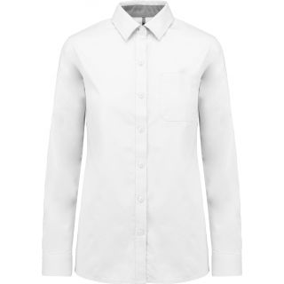 Chemise coton Nevada manches longues femme White