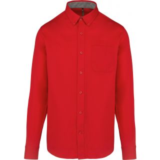 Chemise coton manches longues Nevada homme Red