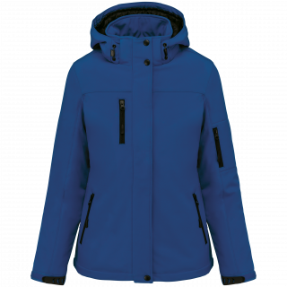 Parka softshell doublée capuche femme K651 - Dark Royal Blue personnalisable - Vue de face