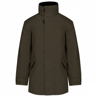 Parka doublure matelassée K677 - Deep khaki personnalisable - Vue de face