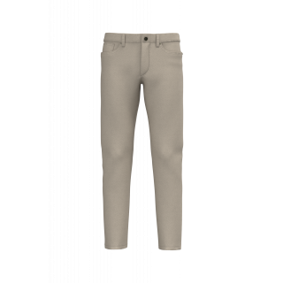 Pantalon 5 poches homme K7009 - Washed beige personnalisable - Vue de face