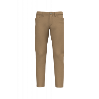Pantalon 5 poches homme K7009 - Washed Camel personnalisable - Vue de face