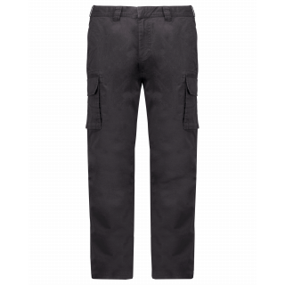 Pantalon multipoches homme K744 - Dark Grey personnalisable - Vue de face