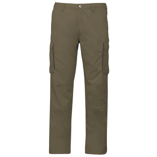 Pantalon léger multipoches homme K745 - Light khaki personnalisable - Vue de face