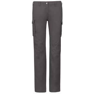 Pantalon léger multipoches femme K746 - Light Charcoal personnalisable - Vue de face