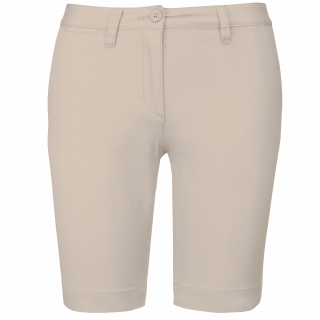 Bermuda chino femme K751 - Beige personnalisable - Vue de face