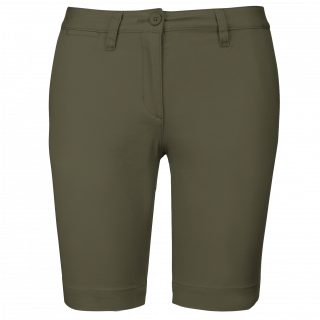Bermuda chino femme K751 - Light khaki personnalisable - Vue de face