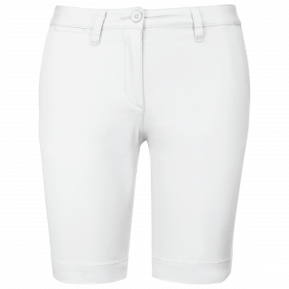 Bermuda chino femme K751 - White personnalisable - Vue de face