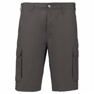 Bermuda léger multipoches homme K755 - Light Charcoal personnalisable - Vue de face