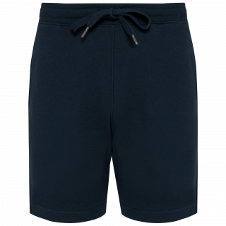 Bermuda molleton non gratté écoresponsable homme K757 - Navy personnalisable - Vue de face