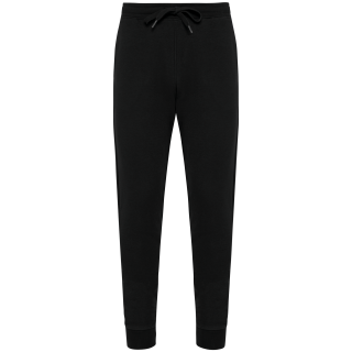 Pantalon molleton non gratté écoresponsable homme K758 - Black personnalisable - Vue de face