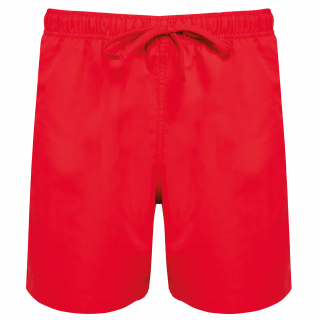 Short de bain écoresponsable homme K760 - Red personnalisable - Vue de face