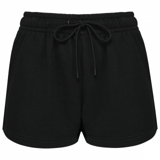 Short écoresponsable molleton non gratté femme K799 - Black personnalisable - Vue de face