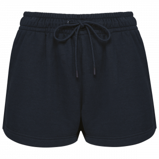 Short écoresponsable molleton non gratté femme K799 - Navy personnalisable - Vue de face