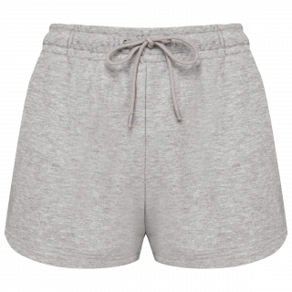 Short écoresponsable molleton non gratté femme K799 - Oxford Grey personnalisable - Vue de face