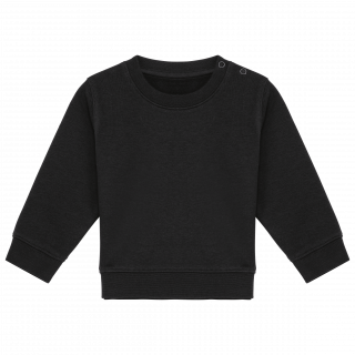 Sweat-shirt écoresponsable bébé K835 - Black personnalisable - Vue de face