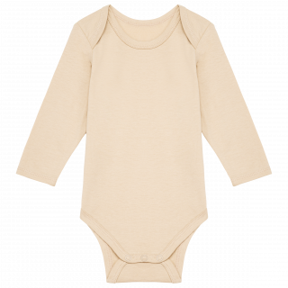 Body coton bio bébé K837 - Light Sand personnalisable - Vue de face