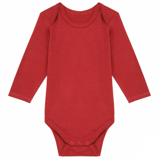 Body coton bio bébé K837 - Terracotta Red personnalisable - Vue de face