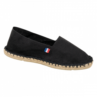 Espadrilles unisexe Made in France K840 - Black personnalisable - Vue de face