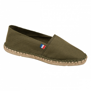Espadrilles unisexe Made in France K840 - Light khaki personnalisable - Vue de face
