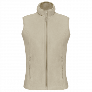 Bodywarmer micropolaire femme K906 - Beige personnalisable - Vue de face