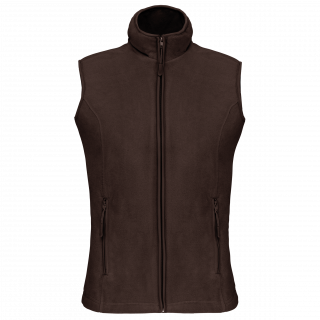 Bodywarmer micropolaire femme K906 - Chocolate personnalisable - Vue de face