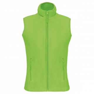 Bodywarmer micropolaire femme K906 - Lime personnalisable - Vue de face