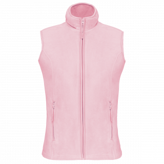 Bodywarmer micropolaire femme K906 - Pale Pink personnalisable - Vue de face