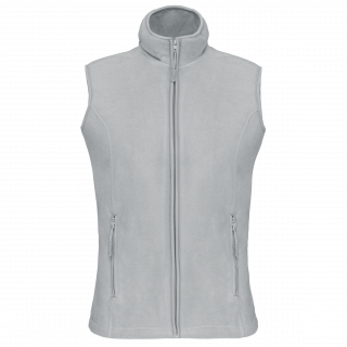 Bodywarmer micropolaire femme K906 - Snow Grey personnalisable - Vue de face